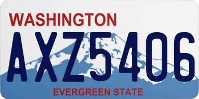 WA license plate AXZ5406