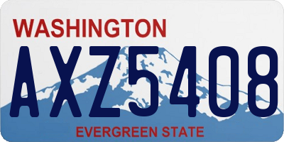 WA license plate AXZ5408