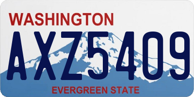 WA license plate AXZ5409