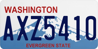WA license plate AXZ5410