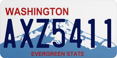 WA license plate AXZ5411