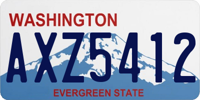 WA license plate AXZ5412