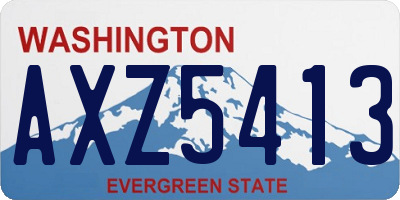 WA license plate AXZ5413