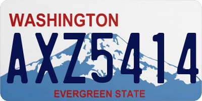 WA license plate AXZ5414