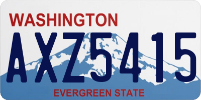 WA license plate AXZ5415