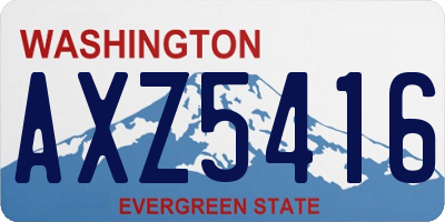 WA license plate AXZ5416