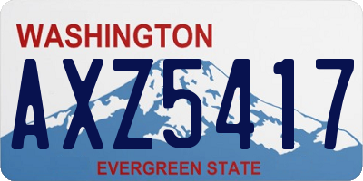 WA license plate AXZ5417