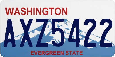 WA license plate AXZ5422