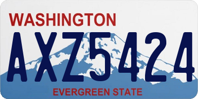 WA license plate AXZ5424