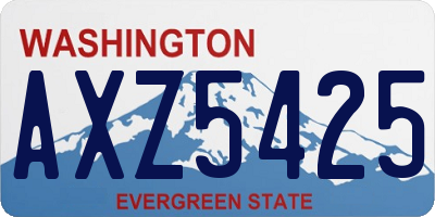 WA license plate AXZ5425