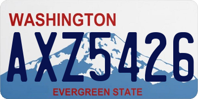 WA license plate AXZ5426