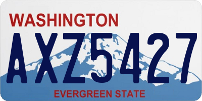 WA license plate AXZ5427