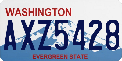 WA license plate AXZ5428