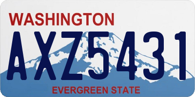 WA license plate AXZ5431
