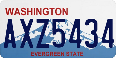 WA license plate AXZ5434