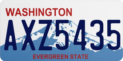 WA license plate AXZ5435