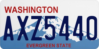 WA license plate AXZ5440