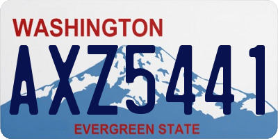 WA license plate AXZ5441