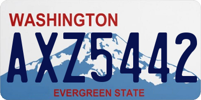 WA license plate AXZ5442