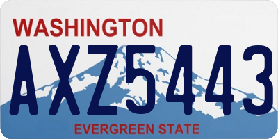 WA license plate AXZ5443