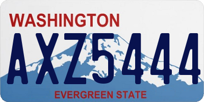 WA license plate AXZ5444