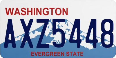 WA license plate AXZ5448