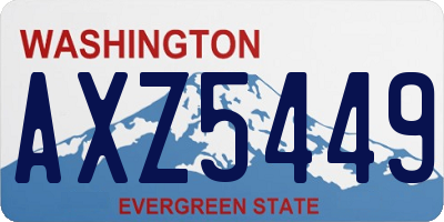 WA license plate AXZ5449