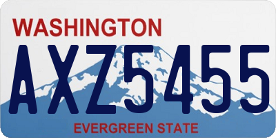 WA license plate AXZ5455