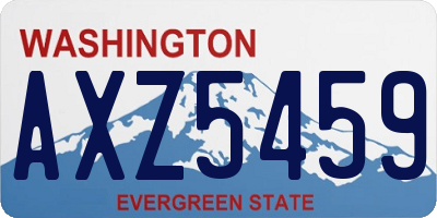 WA license plate AXZ5459