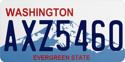 WA license plate AXZ5460