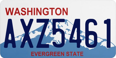 WA license plate AXZ5461