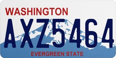 WA license plate AXZ5464