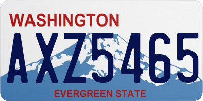 WA license plate AXZ5465