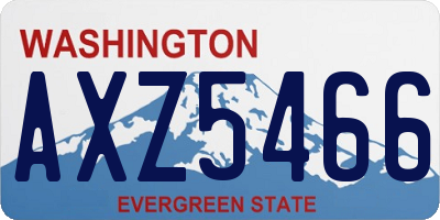 WA license plate AXZ5466