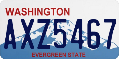 WA license plate AXZ5467