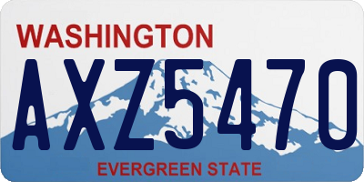 WA license plate AXZ5470