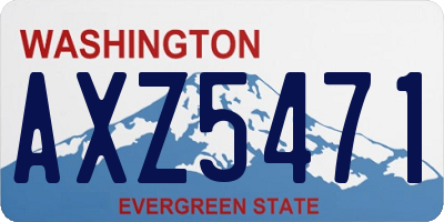 WA license plate AXZ5471
