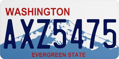 WA license plate AXZ5475