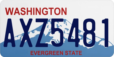 WA license plate AXZ5481