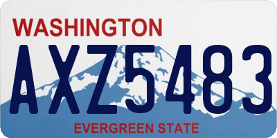 WA license plate AXZ5483