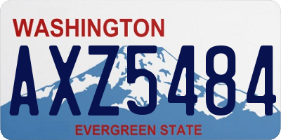 WA license plate AXZ5484