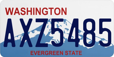 WA license plate AXZ5485