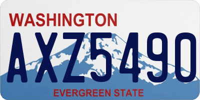 WA license plate AXZ5490