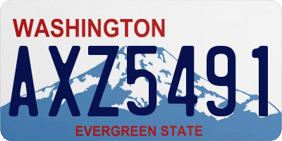 WA license plate AXZ5491