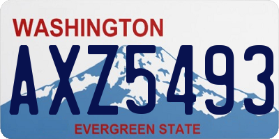 WA license plate AXZ5493