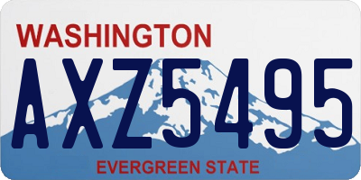 WA license plate AXZ5495