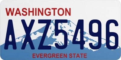 WA license plate AXZ5496