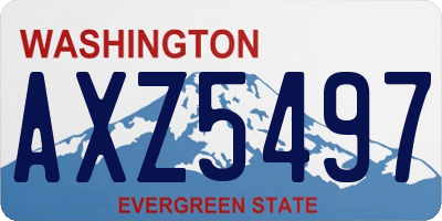 WA license plate AXZ5497