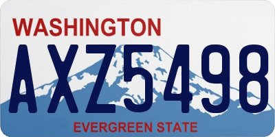 WA license plate AXZ5498