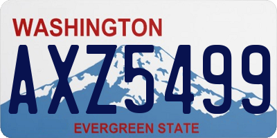 WA license plate AXZ5499